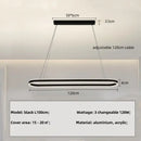 GobekUsa Circle Pendant Chandelier Dimmable LED Lights for Modern Living Room