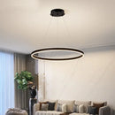 GobekUsa Circle Pendant Chandelier Dimmable LED Lights for Modern Living Room
