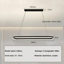 GobekUsa Circle Pendant Chandelier Dimmable LED Lights for Modern Living Room