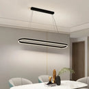 GobekUsa Circle Pendant Chandelier Dimmable LED Lights for Modern Living Room