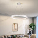 GobekUsa Circle Pendant Chandelier Dimmable LED Lights for Modern Living Room
