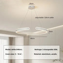 GobekUsa Circle Pendant Chandelier Dimmable LED Lights for Modern Living Room