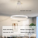 GobekUsa Circle Pendant Chandelier Dimmable LED Lights for Modern Living Room