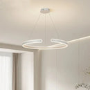 GobekUsa Circle Pendant Chandelier Dimmable LED Lights for Modern Living Room