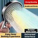Modern black circular high pressure shower head bathroom three modes by Decorbites