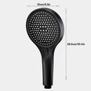 Modern black circular high pressure shower head bathroom three modes by Decorbites
