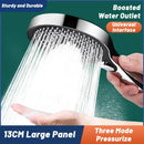 Modern black circular high pressure shower head bathroom three modes by Decorbites