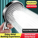 Modern black circular high pressure shower head bathroom three modes by Decorbites