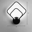 GobekUsa Sleek Acrylic Loop LED Wall Sconce - Stylish Bedroom Light Fixture