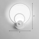 GobekUsa Sleek Acrylic Loop LED Wall Sconce - Stylish Bedroom Light Fixture