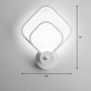 GobekUsa Sleek Acrylic Loop LED Wall Sconce - Stylish Bedroom Light Fixture