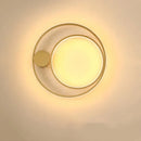Modern black circular led wall lamp bedroom minimalist sconce by Decorbites