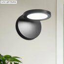 GobekUsa Modern Black Circular LED Wall Lamp with White/Warm Lighting and Stylish Acrylic Sconce