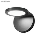 GobekUsa Modern Black Circular LED Wall Lamp with White/Warm Lighting and Stylish Acrylic Sconce