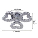 GobekUsa Crystal LED Ceiling Chandelier for Modern Living Room Decor Luxe Lighting Fixtures