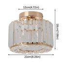 GobekUsa Crystal LED Ceiling Light Chandelier for Bedroom Living Room Dining Room