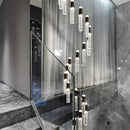 GobekUsa Crystal Chandelier: Stylish Stair Pendant Lamp for Living Room & Interior Lighting