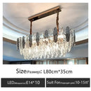 GobekUsa Diamond Crystal Chandelier Pendant Lamp LED Lighting for Elegant Living Room