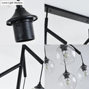 GobekUsa Ultra-Modern Clear Glass Island Pendant with 8 Lights - Hanging Ceiling Fixture