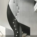 GobekUsa Crystal LED Stair Chandelier: Luxury Long Stair Lighting Fixture with Creative Island Design