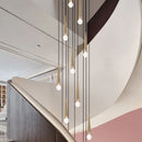 GobekUsa Crystal LED Staircase Chandelier: Luxury Long Stair Lighting Fixture