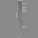 GobekUsa Crystal LED Staircase Chandelier: Luxury Long Stair Lighting Fixture