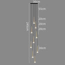 GobekUsa Crystal LED Chandelier: Luxury Pendant Light, Staircase Suspension Luminaire, Indoor Hanging Lamps