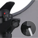 GobekUsa Black Copper Basin Faucet with Shower Head & Dual Function Mixer