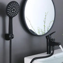 GobekUsa Black Copper Basin Faucet with Shower Head & Dual Function Mixer