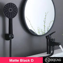 GobekUsa Black Copper Basin Faucet with Shower Head & Dual Function Mixer