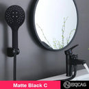 GobekUsa Black Copper Basin Faucet with Shower Head & Dual Function Mixer
