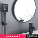 GobekUsa Black Copper Basin Faucet with Shower Head & Dual Function Mixer