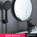 GobekUsa Black Copper Basin Faucet with Shower Head & Dual Function Mixer