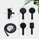 GobekUsa Black Copper Basin Faucet with Shower Head & Dual Function Mixer