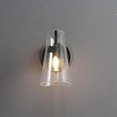 GobekUsa Black Copper Bedroom Wall Lamp with Transparent Lampshade