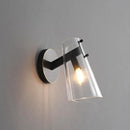 GobekUsa Black Copper Bedroom Wall Lamp with Transparent Lampshade
