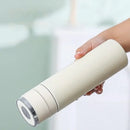 Modern black & cream 400ml stainless steel tumbler kitchen travel cup by Decorbites