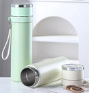 Modern black & cream 400ml stainless steel tumbler kitchen travel cup by Decorbites