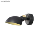GobekUsa Contemporary Metallic Wall Sconce Light - 1-Light Bowl Shade, Black/White Finish Wall Lamp for Bedroom