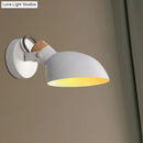 GobekUsa Contemporary Metallic Wall Sconce Light - 1-Light Bowl Shade, Black/White Finish Wall Lamp for Bedroom
