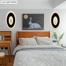GobekUsa Modern Disk LED Wall Sconce Light Fixture in Black/White with Warm/White Lighting