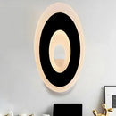GobekUsa Modern Disk LED Wall Sconce Light Fixture in Black/White with Warm/White Lighting