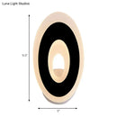 GobekUsa Modern Disk LED Wall Sconce Light Fixture in Black/White with Warm/White Lighting