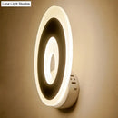GobekUsa Modern Disk LED Wall Sconce Light Fixture in Black/White with Warm/White Lighting