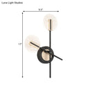 GobekUsa Modern LED Black Rounded Wall Sconce Lighting in Warm/White Light