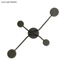 GobekUsa Contemporary Black Metallic LED Wall Mount Lamp - Warm/White Light Fixture