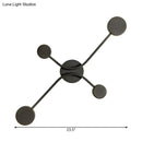 GobekUsa Contemporary Black Metallic LED Wall Mount Lamp - Warm/White Light Fixture