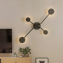 GobekUsa Contemporary Black Metallic LED Wall Mount Lamp - Warm/White Light Fixture