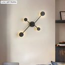 GobekUsa Contemporary Black Metallic LED Wall Mount Lamp - Warm/White Light Fixture