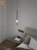 GobekUsa Crystal Bedroom Pendant Lights LED Modern Minimalist Indoor Lighting